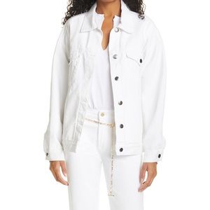Frame NWOT Heritage Oversized Denim Jacket White Size L